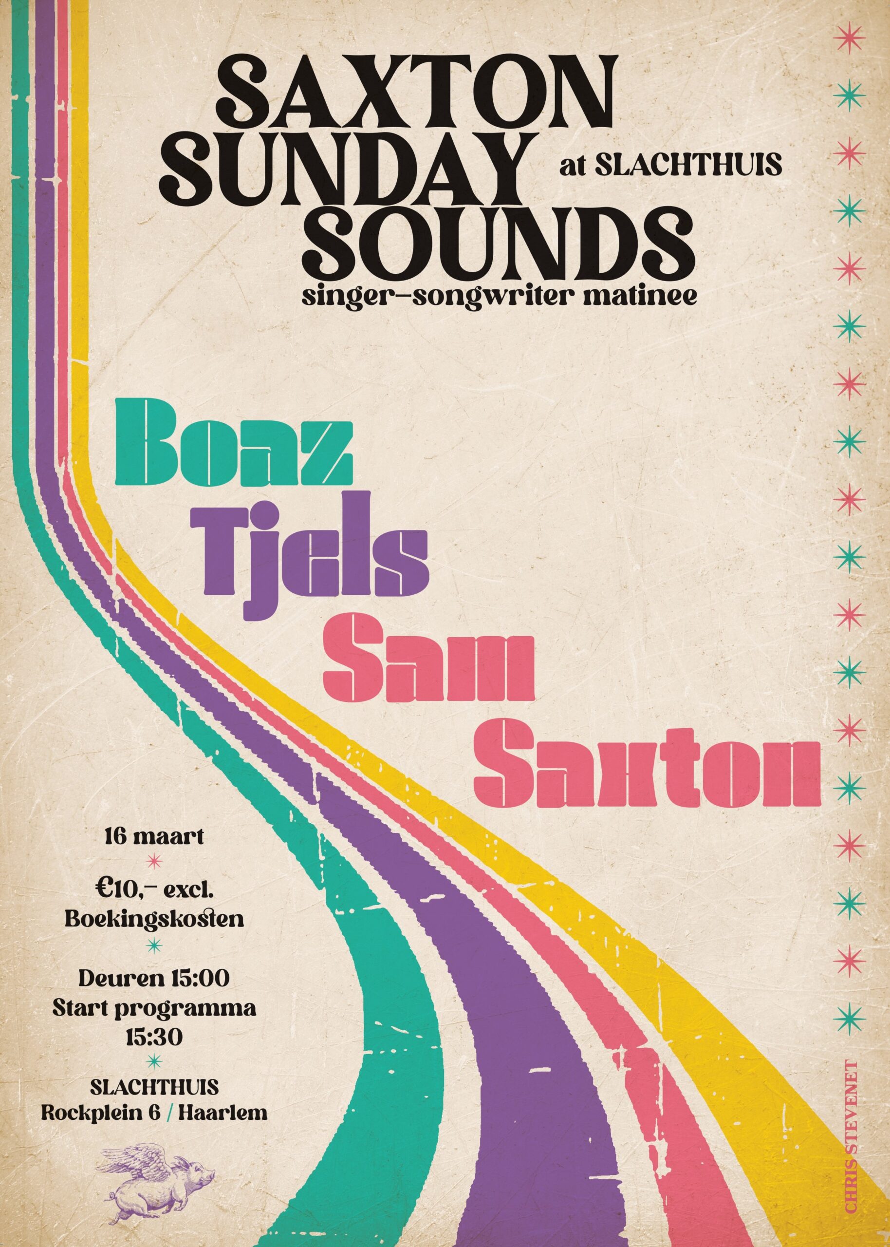 Evenementafbeelding: Boaz + Tjels + Sam Saxton