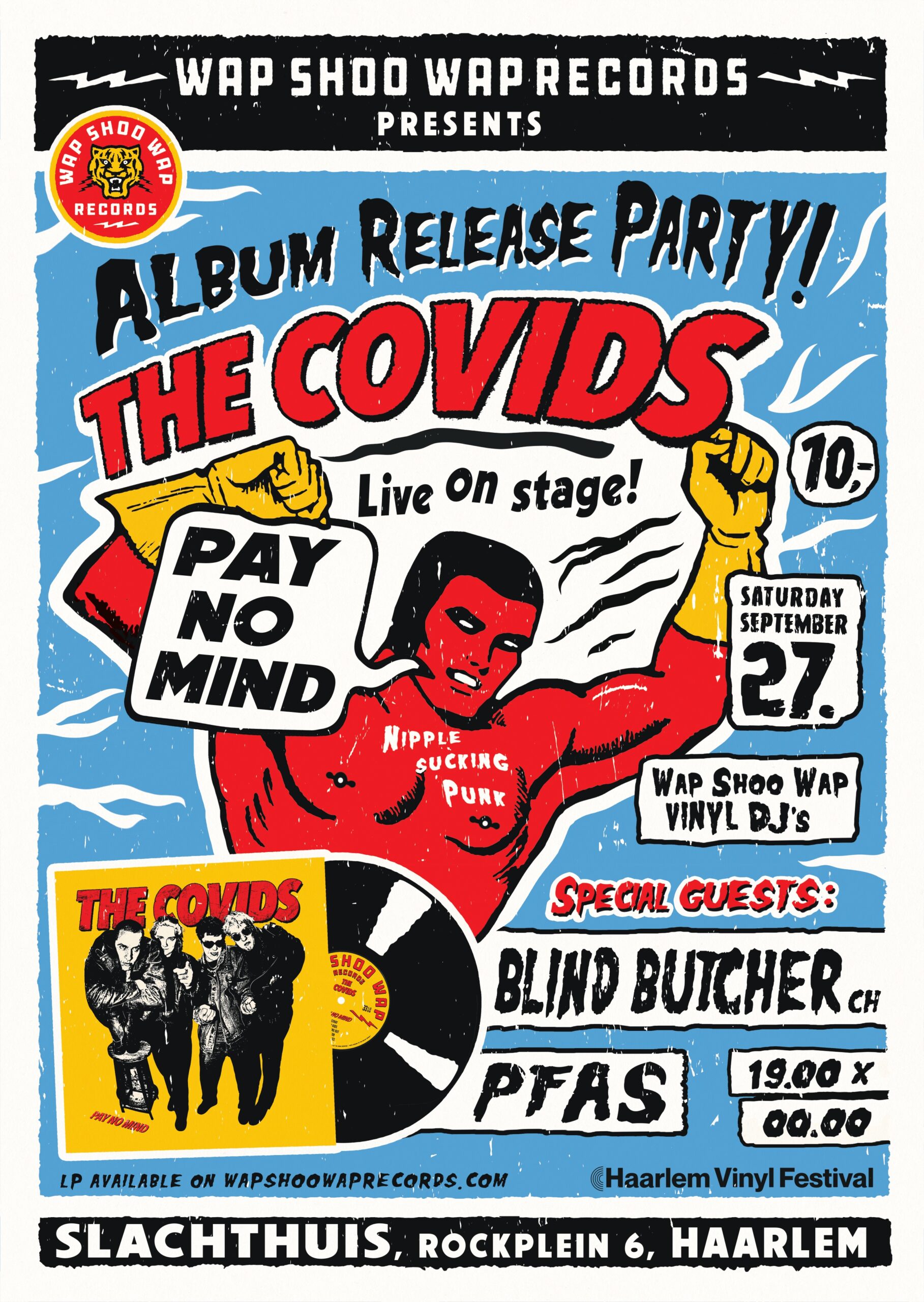 Evenementafbeelding voor WAP SHOO WAP RECORDS + HAARLEM VINYL FESTIVAL PRESENT: THE COVIDS “PAY NO MIND” ALBUM RELEASE PARTY!