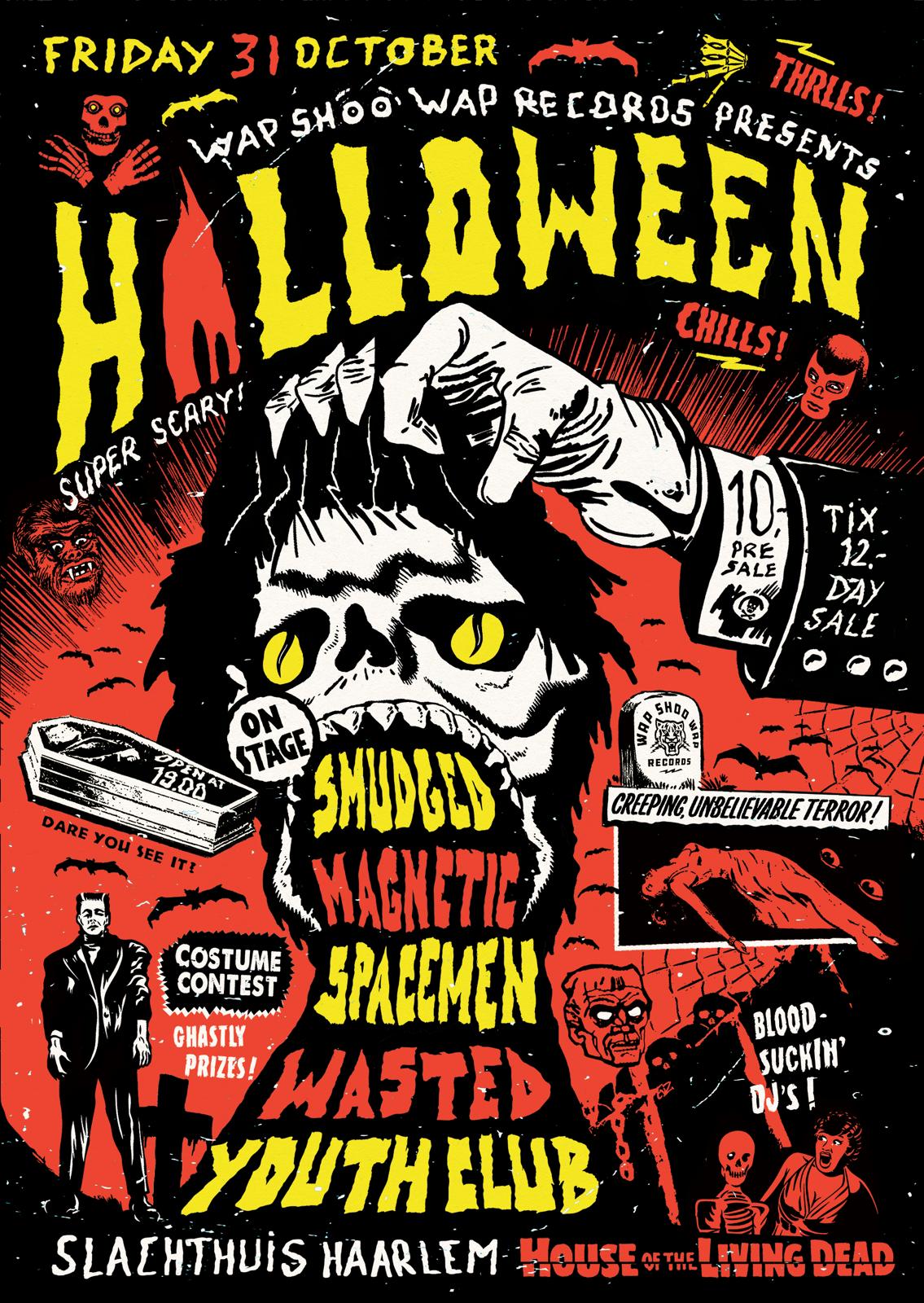Evenementafbeelding: Halloween: Smudged + Magnetic Spacemen + Wasted Youth Club