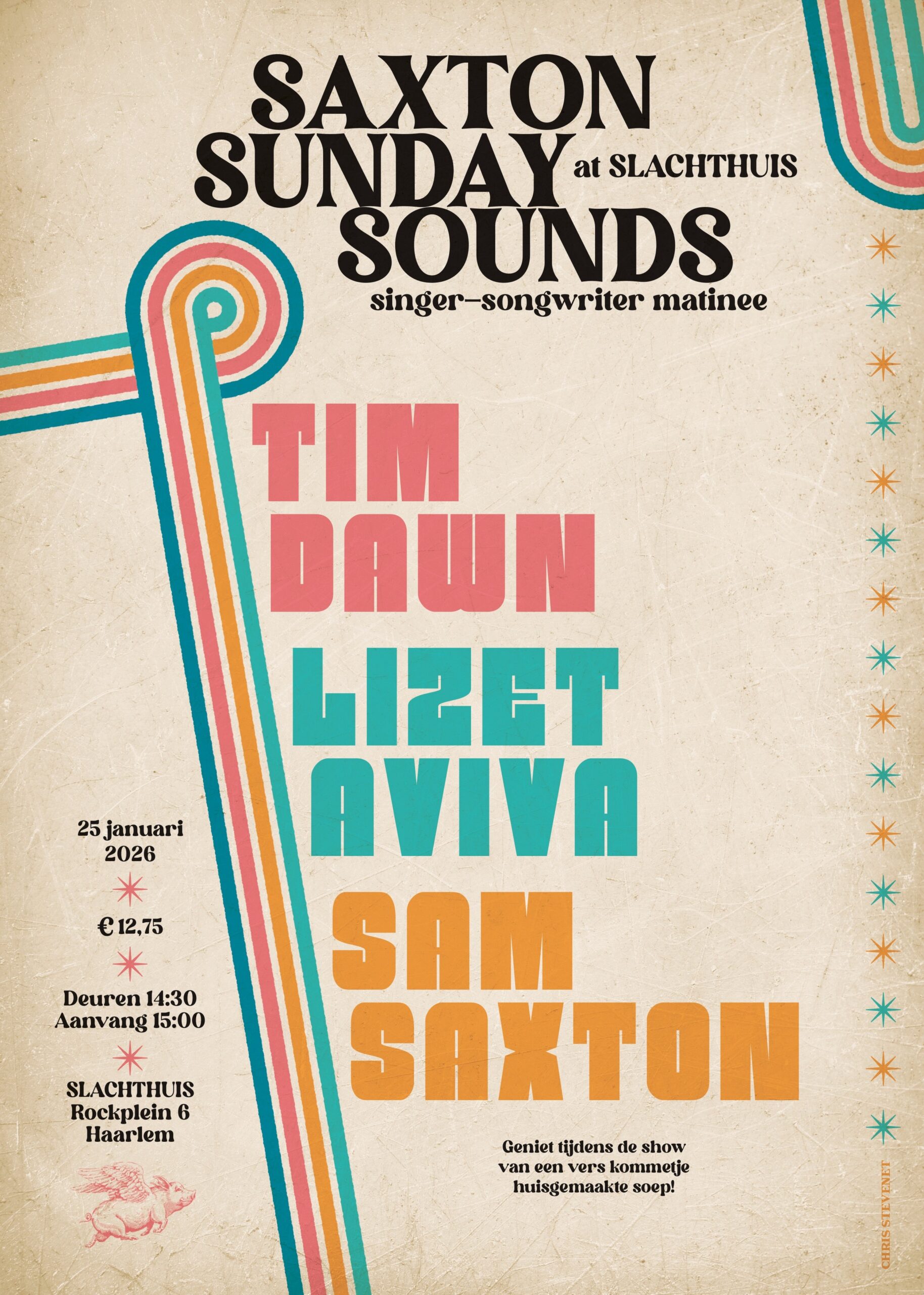 Evenementafbeelding voor Tim Dawn + Lizet Aviva + Sam Saxton