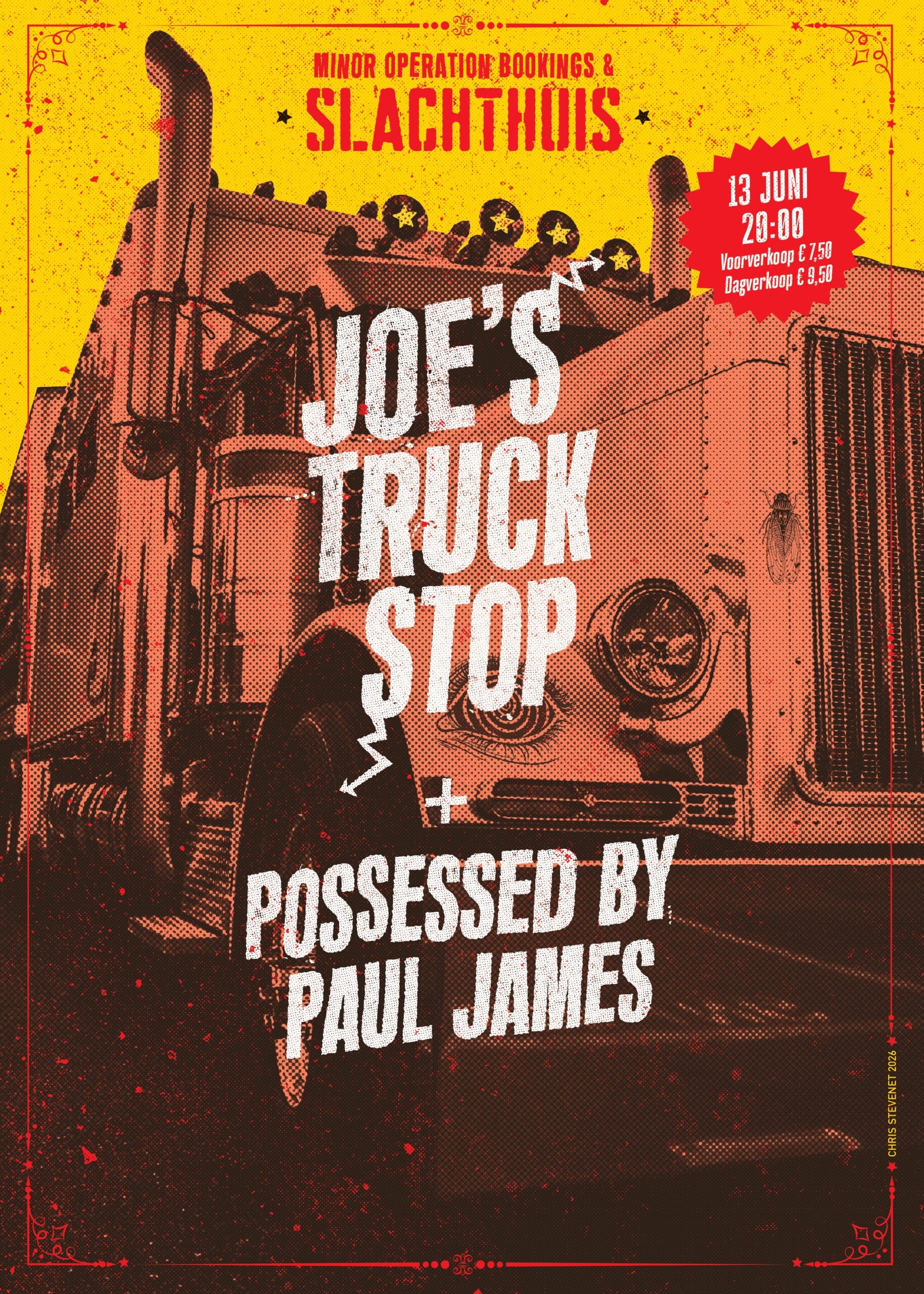Evenementafbeelding voor Joe’s Truck Stop + Possessed By Paul James