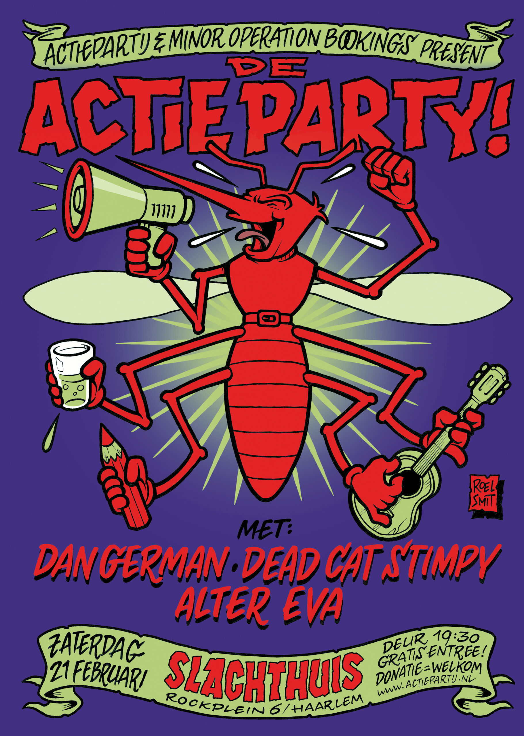 Evenementafbeelding: De Actieparty: Dan German + Dead Cat Stimpy + Alter Eva